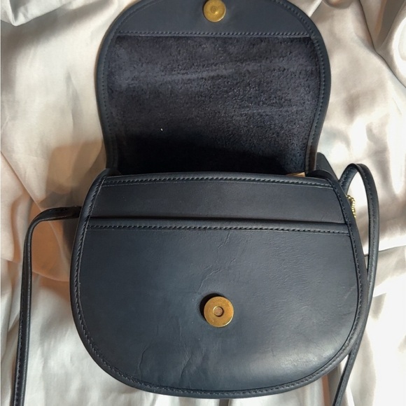 Vintage Coach Elegant dark blue Leather Crossbody Bag - Picture 3 of 8